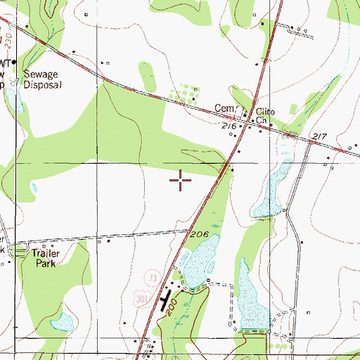 Topographic Map of Eagle Village Mobile Home Park, GA