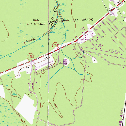 Topographic Map of Mosely Mobile Home Park, GA