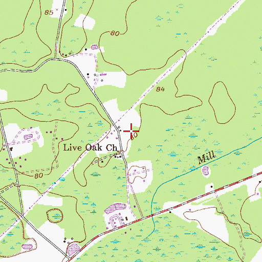 Topographic Map of Oakview Mobile Home Park, GA