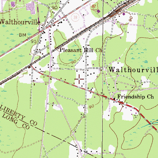 Topographic Map of Salter Mobile Home Park, GA