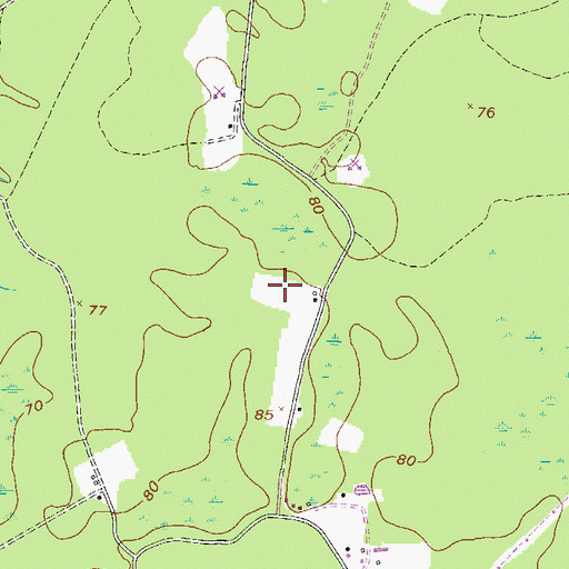 Topographic Map of Victory Manor Mobile Home Court, GA