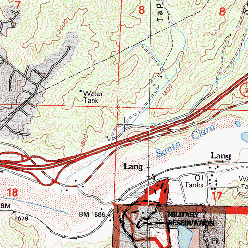 Topographic Map of Tapie Canyon, CA