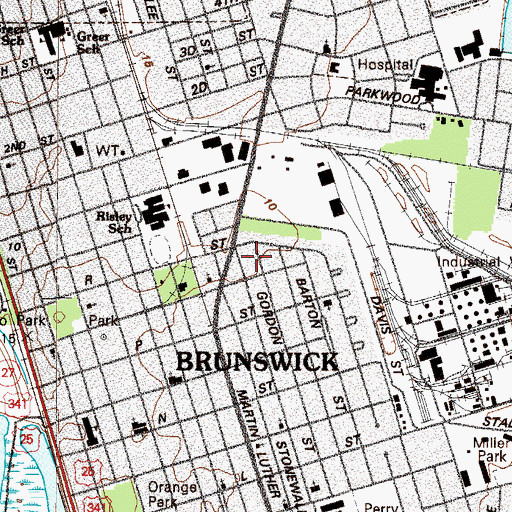 Topographic Map of Gracemore Nursing and Rehabilitation Facility, GA