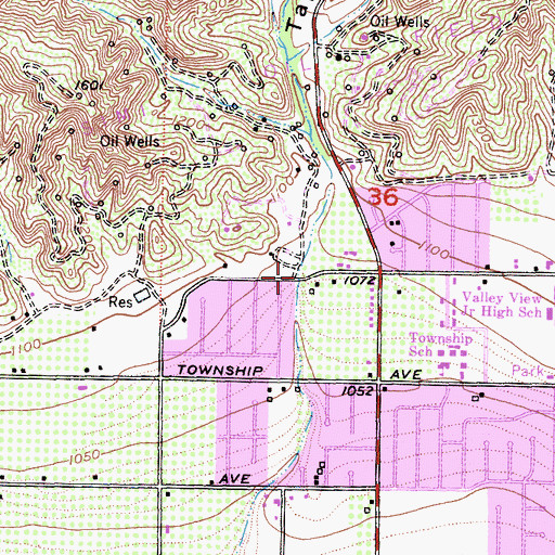 Topographic Map of Tapo Canyon, CA