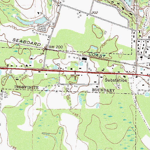 Topographic Map of Restored Mission Church, GA