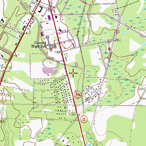 Topographic Map of Baxley Church of God, GA