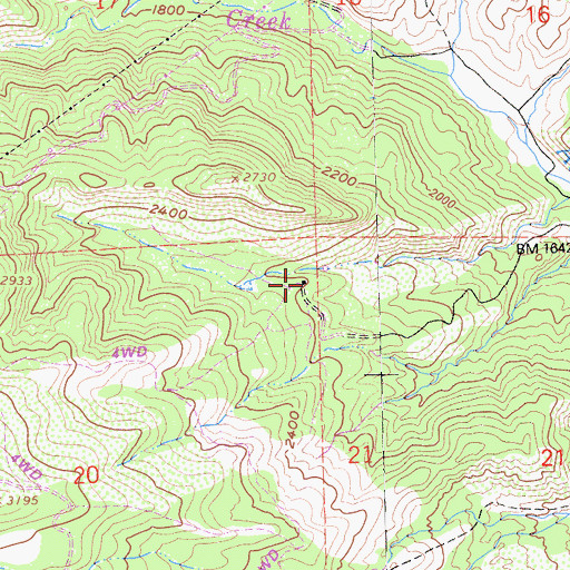 Topographic Map of Taylor Cabin, CA