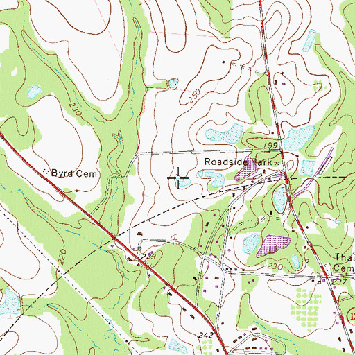 Topographic Map of Willow Lake Golf Club, GA