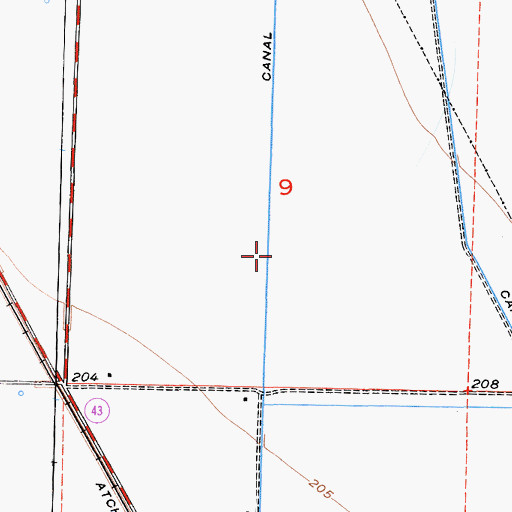 Topographic Map of Taylor Canal, CA