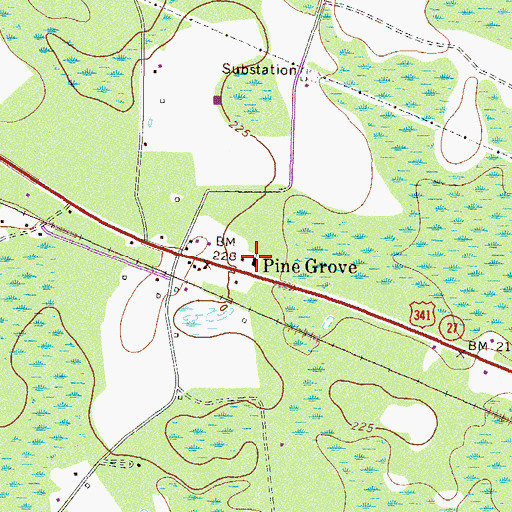 Topographic Map of Consolation Baptist Church, GA