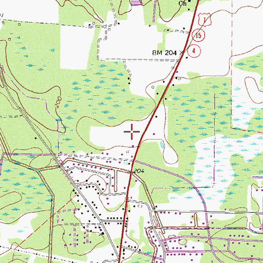 Topographic Map of Covenant Church of Baxley, GA
