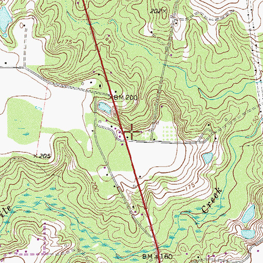 Topographic Map of First Assembly of God Church, GA