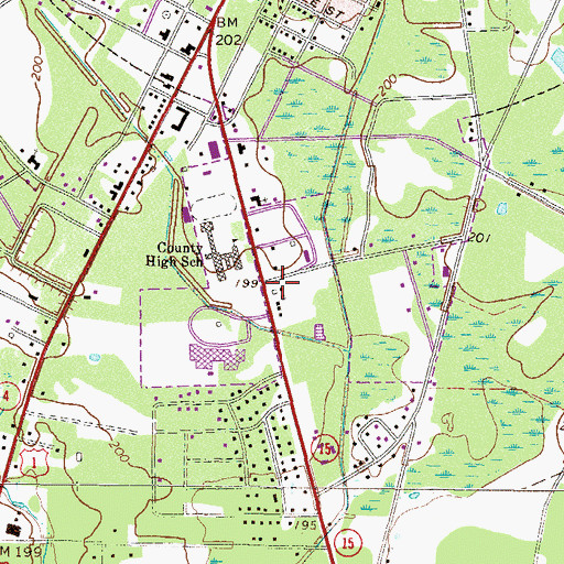 Topographic Map of Good Shepherd Catholic Church, GA