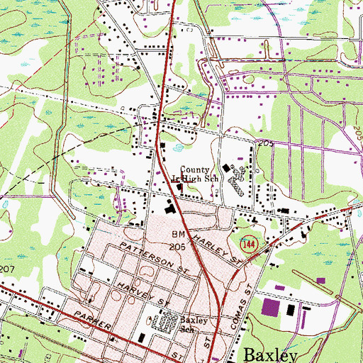 Topographic Map of Shepherd Light Harvest Church, GA