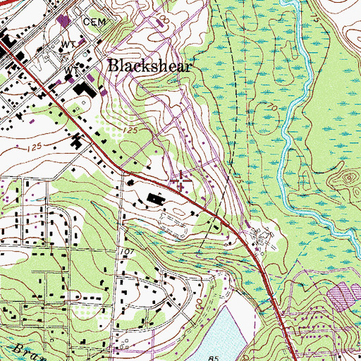 Topographic Map of Abundant Life Christian Center, GA