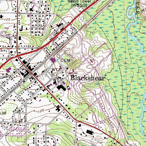 Topographic Map of Brighter Day Ministries Church, GA