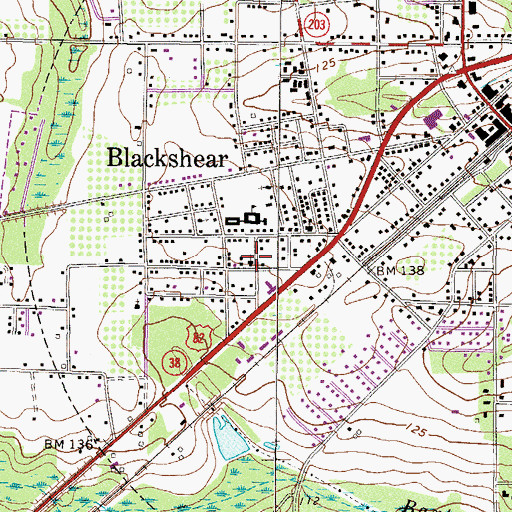 Topographic Map of Greater Saint James African Methodist Episcopal Church, GA