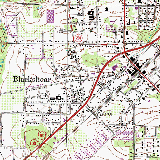 Topographic Map of New Beginning Church of God, GA