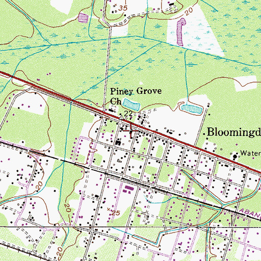 Topographic Map of Alpha United Methodist Church, GA