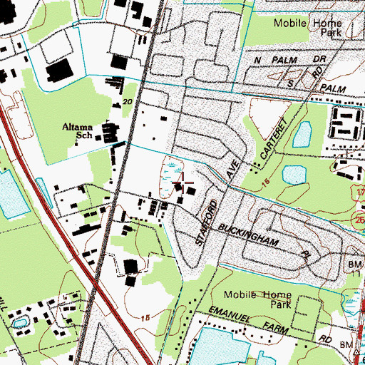 Topographic Map of Abundant Life Fellowship Church, GA