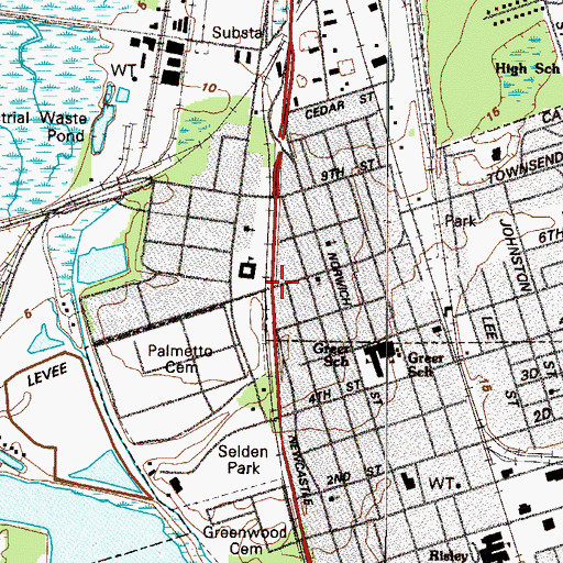 Topographic Map of Arco Baptist Church, GA