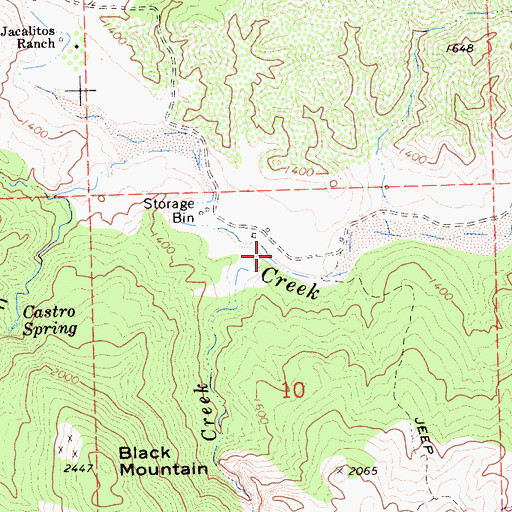 Topographic Map of Taylor Creek, CA