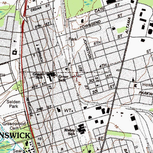 Topographic Map of Church of Christ Written in Heaven, GA