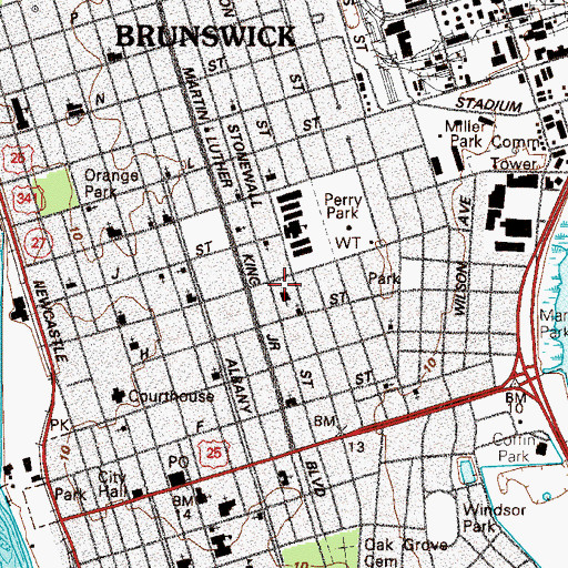 Topographic Map of Evangelistic Church, GA