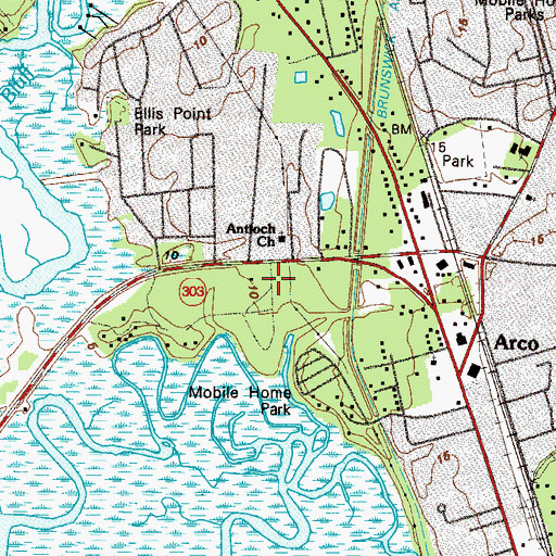 Topographic Map of Family Life Assembly of God Church, GA