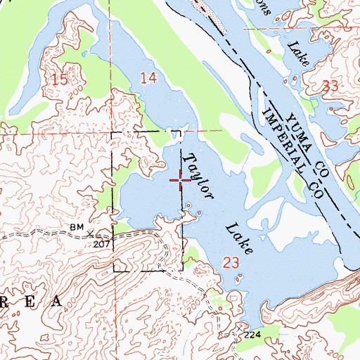 Topographic Map of Taylor Lake, CA