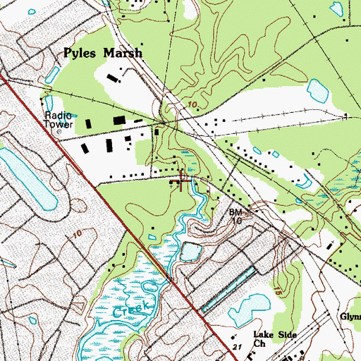 Topographic Map of Fellowship Methodist Church, GA