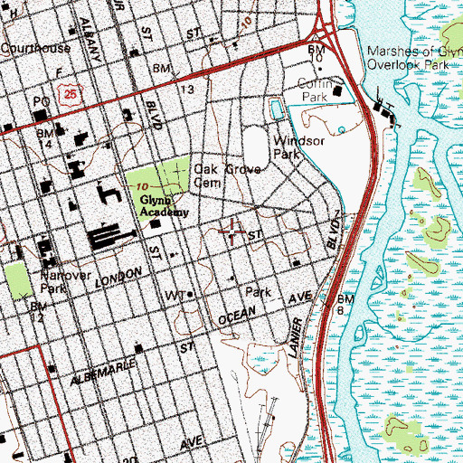 Topographic Map of First Friendship Baptist Church, GA