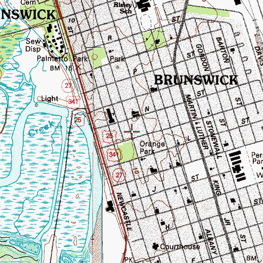 Topographic Map of First Wesleyan Church, GA