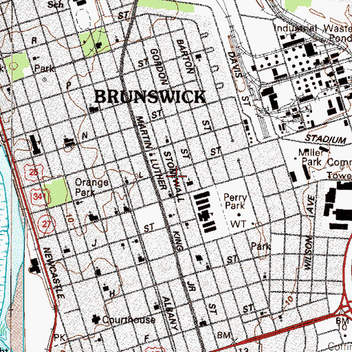 Topographic Map of Johnson's Temple First Born Church, GA