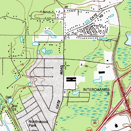 Topographic Map of Kingdom Hall of Jehovahs Witnesses, GA