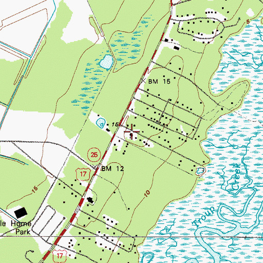Topographic Map of Lighthouse Baptist Church, GA