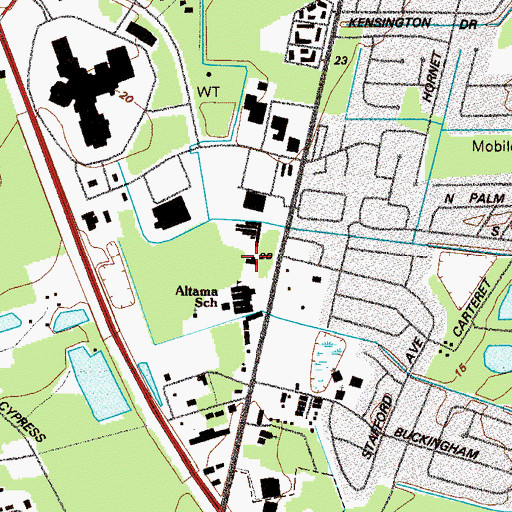 Topographic Map of Messiah Lutheran Church, GA