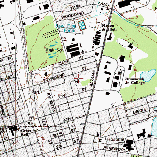 Topographic Map of New Life Interfaith Christian Church, GA