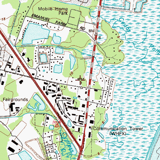 Topographic Map of North Brunswick Christian Church, GA