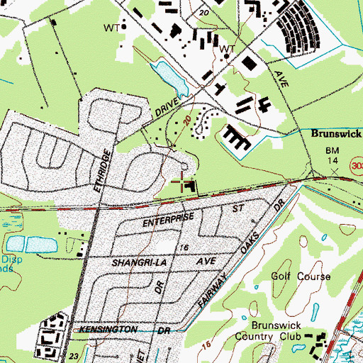 Topographic Map of Northside Baptist Church, GA
