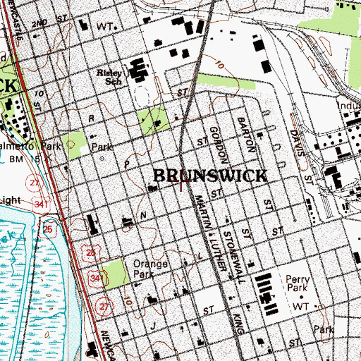 Topographic Map of O Street Church of God, GA