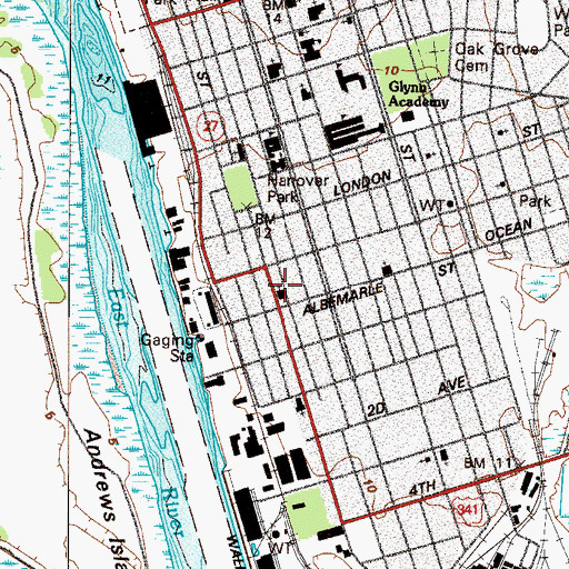 Topographic Map of Potters Wheel Pentecostal Church, GA