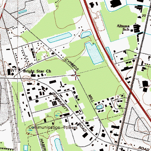 Topographic Map of Victory Assembly of God Church, GA