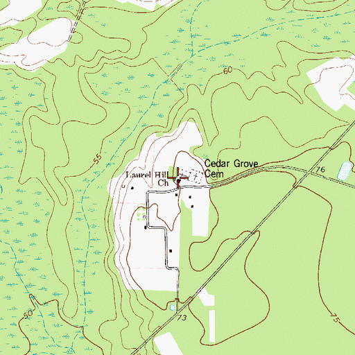 Topographic Map of Clyo Lutheran Parish Church, GA