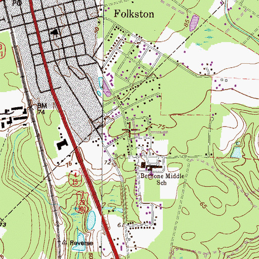 Topographic Map of Saint Matthews Baptist Church, GA