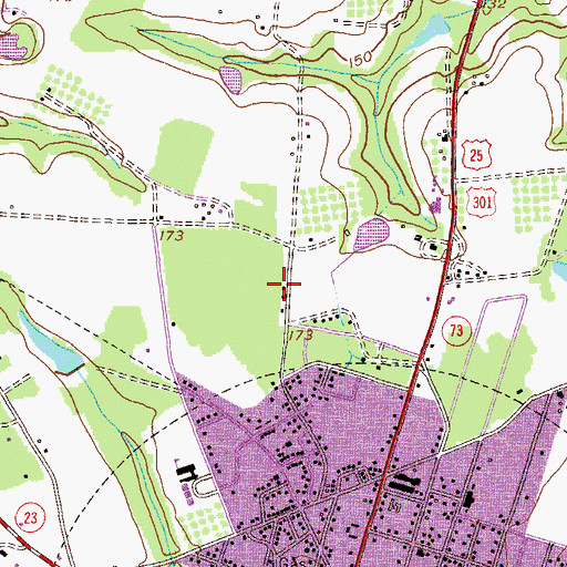 Topographic Map of Center of Life Fellowship Church, GA