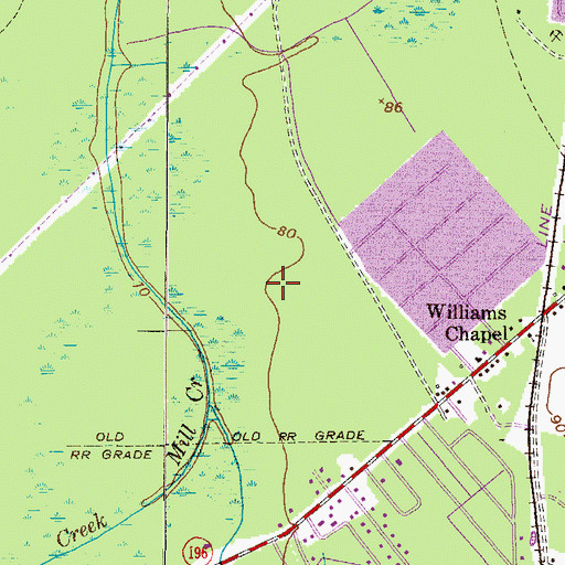 Topographic Map of Full Gospel Tabernacle Church, GA