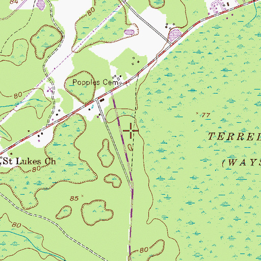Topographic Map of Powerhouse of Deliverance Church, GA