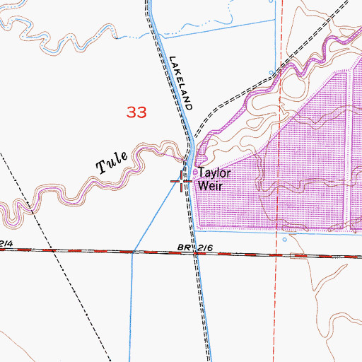 Topographic Map of Taylor Weir, CA