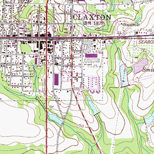 Topographic Map of Church of Christ, GA